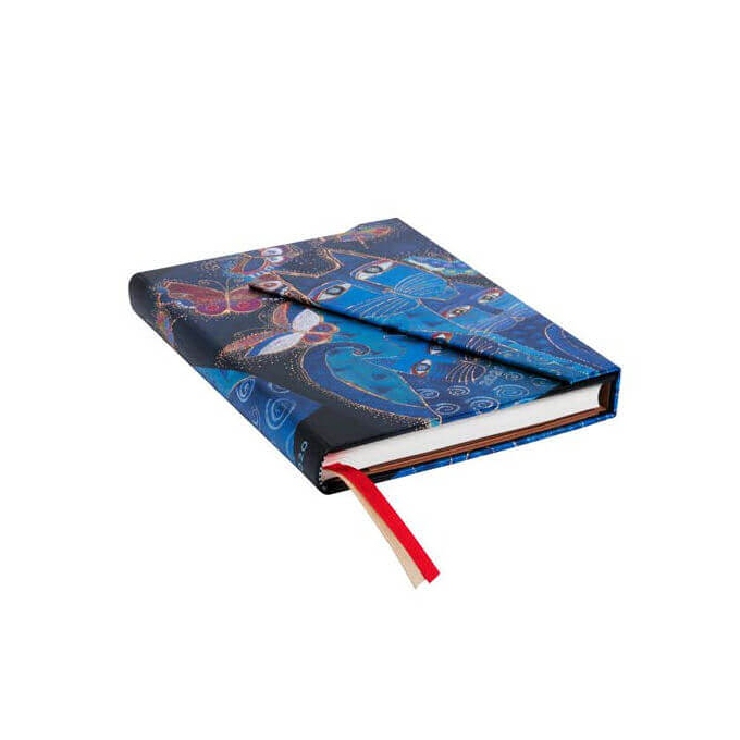 Paperblanks diář Blue Cats & Butterflies Midi 2020