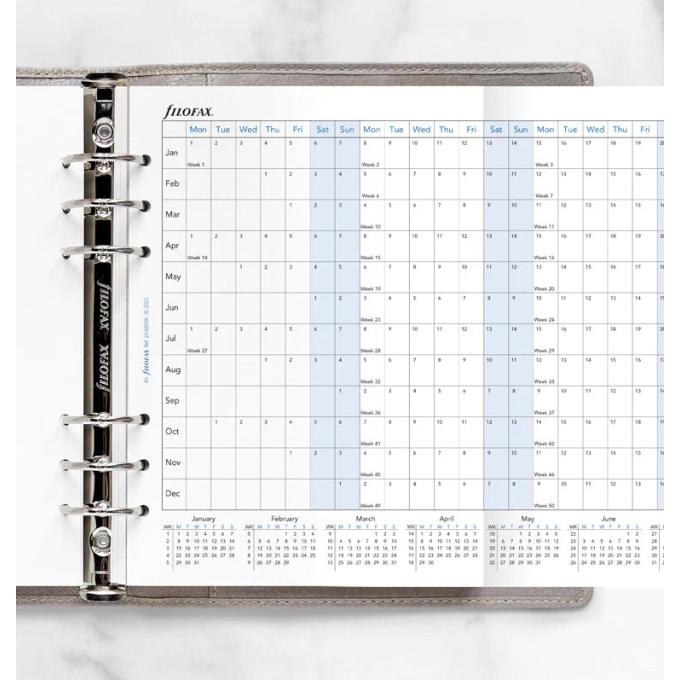 Filofax horizontální kalendář 2024 plánovací AJ - A5