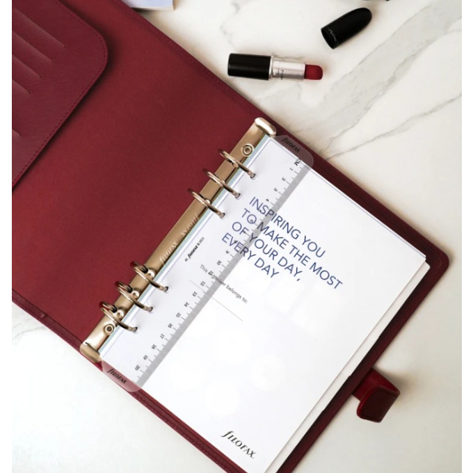 Filofax Saffiano A5 Dark Cherry diář vínový