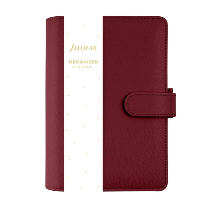 Filofax Saffiano Dark Cherry Osobní vínový diář