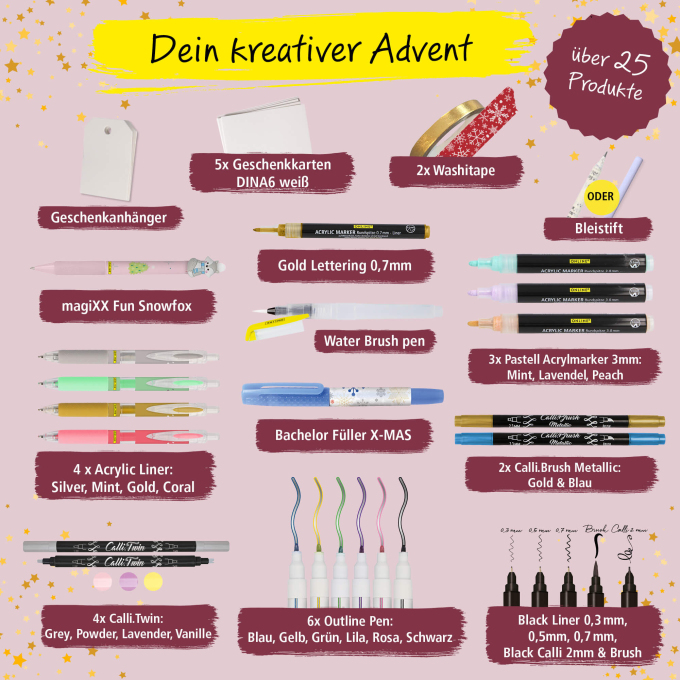 Online Lettering 2026 adventní kalendář