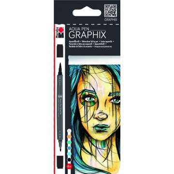 Marabu Graphix Aqua Pen Metropolitan fixy 6 ks