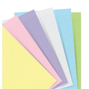 Filofax náhradní listy do zápisníků A5 - pastelové