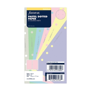 Filofax papír tečkovaný Pastel 60 listů - Osobní