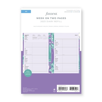 Filofax kompletní náplň A5 - Floral edice 2023