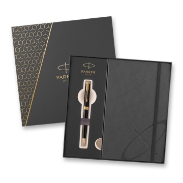 Parker Royal Sonnet Black GT, sada kuličkového pera a zápisníku