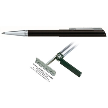 Heri Diagonal Black CT kuličkové pero s razítkem