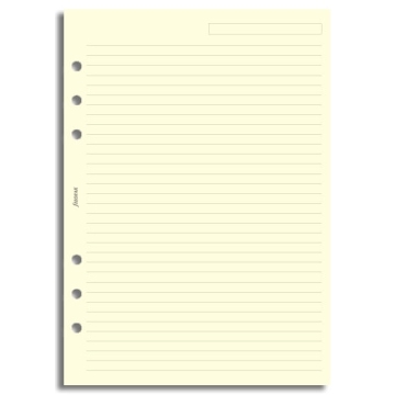 Filofax A5 linkovaný papír, krémový, 25 listů