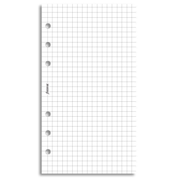 Filofax čtverečkovaný papír, bílý, 20 listů - Osobní