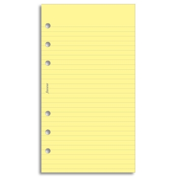 Filofax linkovaný papír žlutý 30 listů - Osobní