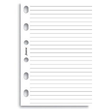 Filofax poznámkový blok linkovaný, bílý, 40 listů - kapesní