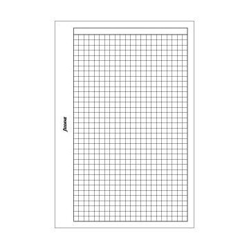 Filofax papír čtverečkovaný bílý, 20 listů - kapesní