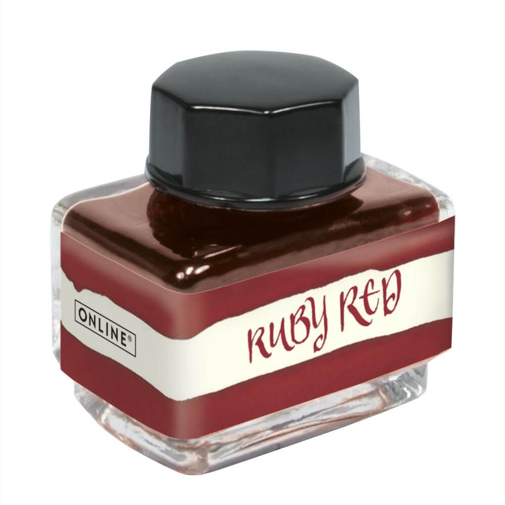 Online Ruby Red, červený lahvičkový inkoust