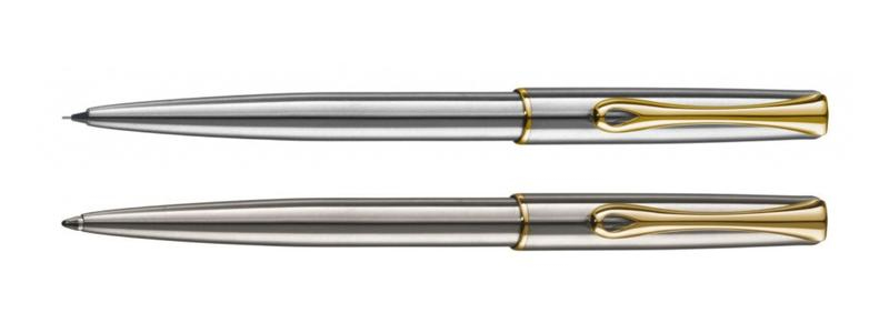 Diplomat Traveller Steel GT, sada kuličkového pera a mechanické tužky