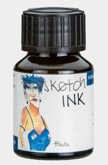 Rohrer and Klingner Rohrer & Klingner Sketchink Frieda lahvičkový inkoust tmavě modrý 50 ml