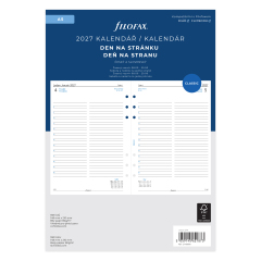 Filofax A5 kalendář 2027 ČJ+SJ den/1 stránka