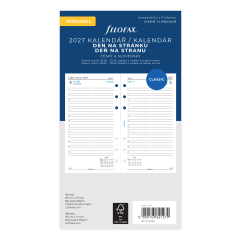Filofax kalendář 2027 ČJ+SJ den/1 stránka